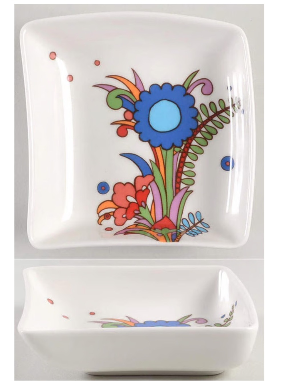 Villeroy & Boch New Wave Acapulco Pair of Square All Purpose 5” Bowls